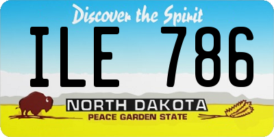 ND license plate ILE786