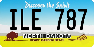 ND license plate ILE787