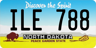 ND license plate ILE788