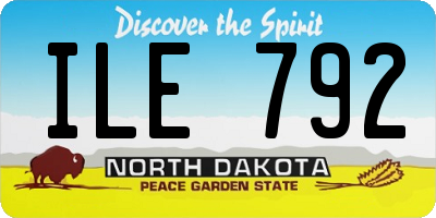 ND license plate ILE792