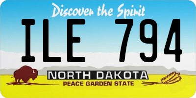 ND license plate ILE794