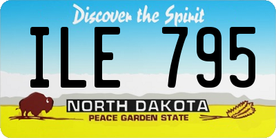 ND license plate ILE795