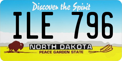 ND license plate ILE796