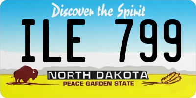 ND license plate ILE799