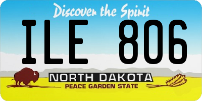 ND license plate ILE806