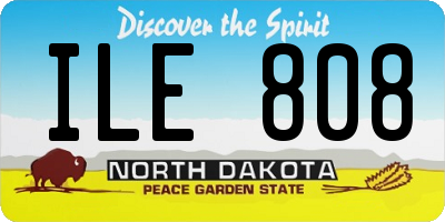 ND license plate ILE808