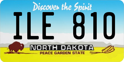 ND license plate ILE810