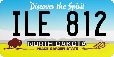 ND license plate ILE812