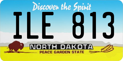 ND license plate ILE813