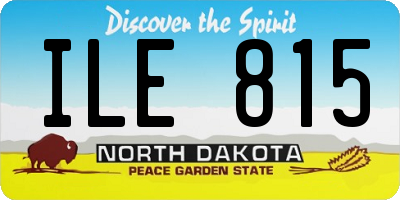 ND license plate ILE815
