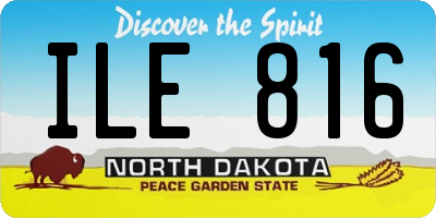 ND license plate ILE816