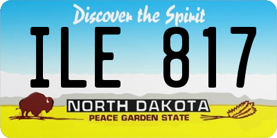 ND license plate ILE817