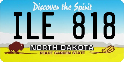 ND license plate ILE818