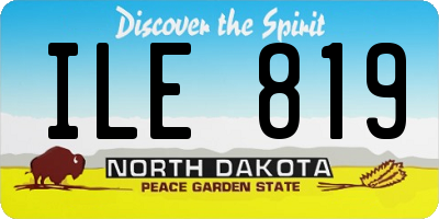 ND license plate ILE819