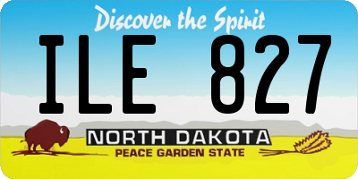 ND license plate ILE827