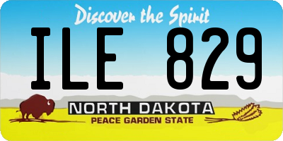 ND license plate ILE829