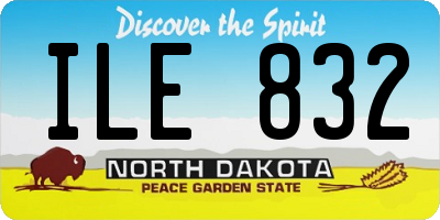 ND license plate ILE832