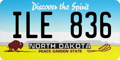 ND license plate ILE836