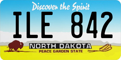 ND license plate ILE842