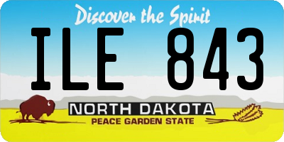 ND license plate ILE843