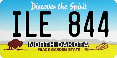 ND license plate ILE844