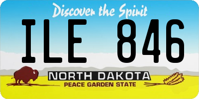 ND license plate ILE846