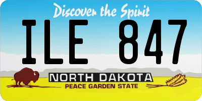 ND license plate ILE847