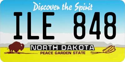 ND license plate ILE848