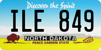 ND license plate ILE849