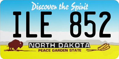 ND license plate ILE852