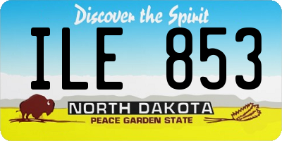 ND license plate ILE853