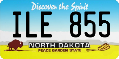 ND license plate ILE855