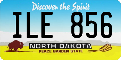 ND license plate ILE856