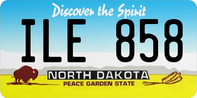 ND license plate ILE858