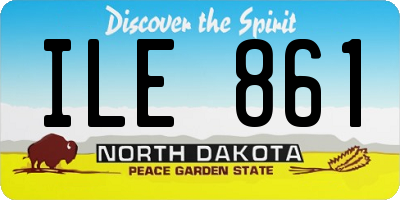 ND license plate ILE861