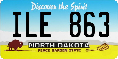 ND license plate ILE863
