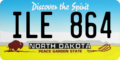 ND license plate ILE864