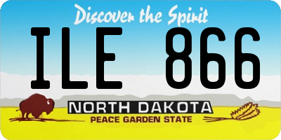 ND license plate ILE866