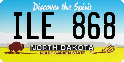 ND license plate ILE868