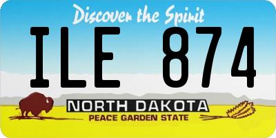 ND license plate ILE874