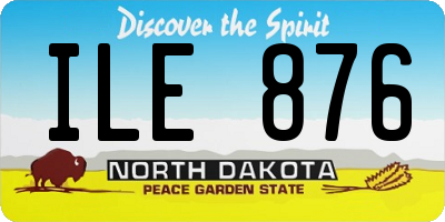 ND license plate ILE876
