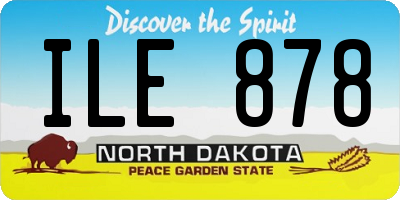 ND license plate ILE878
