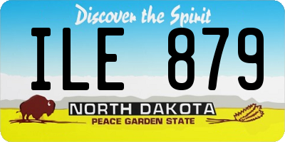 ND license plate ILE879