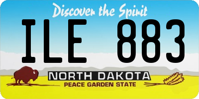 ND license plate ILE883