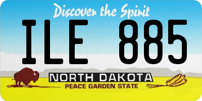 ND license plate ILE885