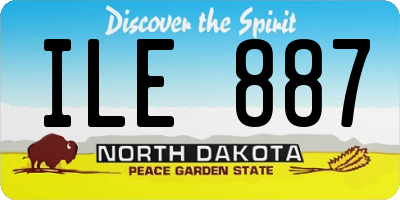 ND license plate ILE887