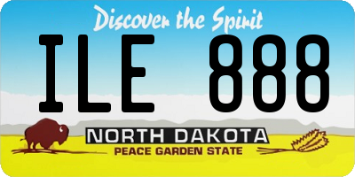 ND license plate ILE888