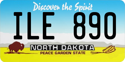 ND license plate ILE890