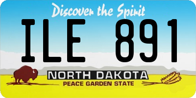 ND license plate ILE891
