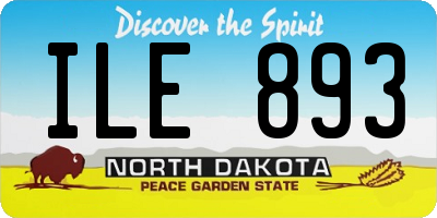 ND license plate ILE893